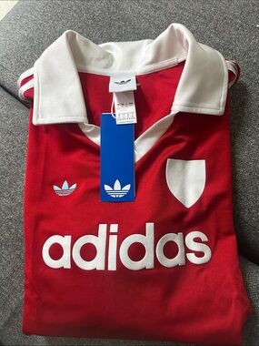 adidas Originals soccer long sleeve top in red
